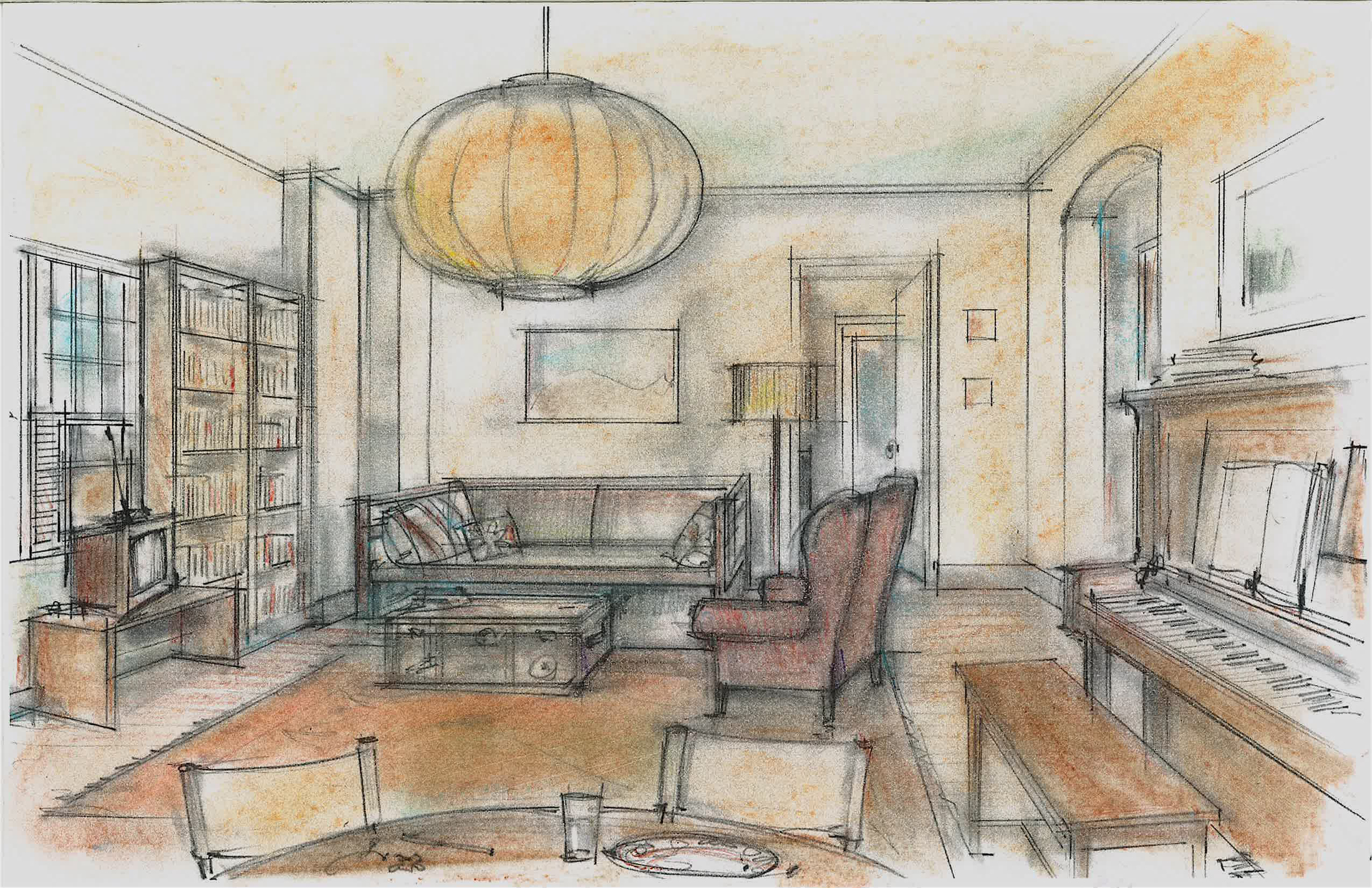 apartment sketch - Carl Sprague - Production Designer for Film, Theater and  Advertising